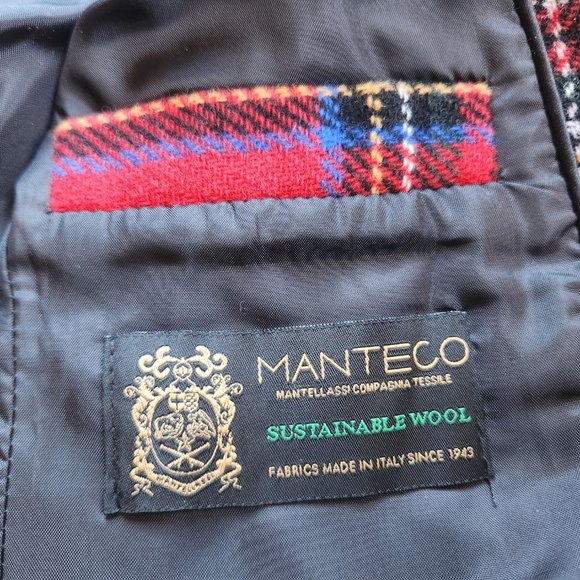 NWT Something Navy Plaid Tartan Blazer Coat "Marley" - Picture 4 of 16